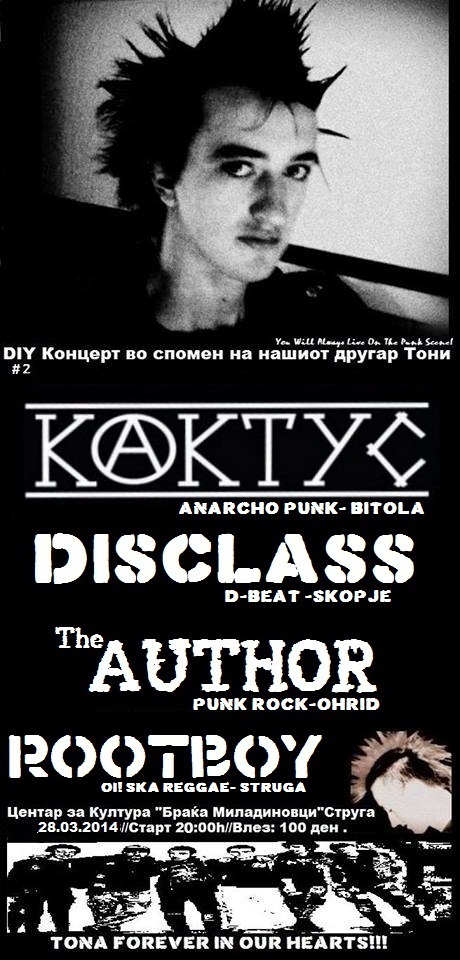 DIY свирка во чест на нашиот другар Тони.(Kaktus,Disclass,Author,Rootboy)