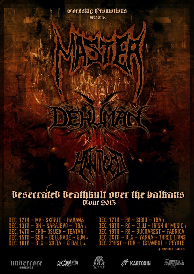 MASTER(USA)/ DEHUMAN(BELGIJA)/ FORMLESS TERROR na 12.12.2013/ club HAVANA!!!
