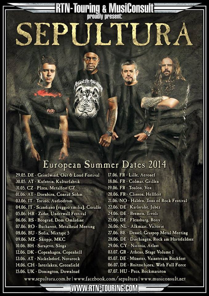 SEPULTURA vo SKOPJE!!! 09.06.2014 Mladinski Kulturen Centar(MKC)