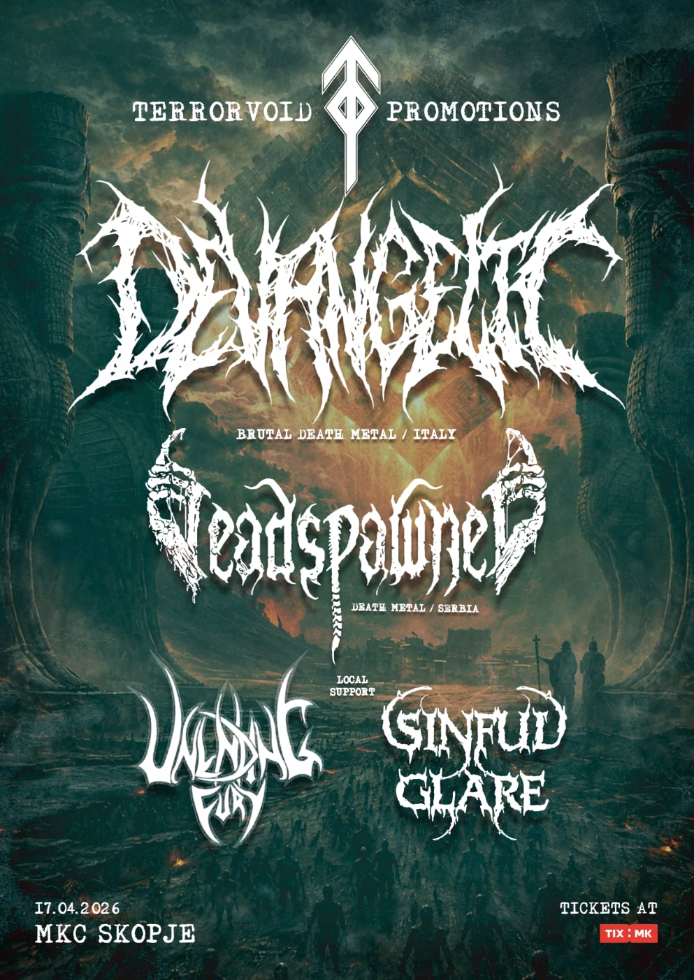 Devangelic(It)/Deadspawned(Rs) + гости!! 17.04. МКЦ, Скопје